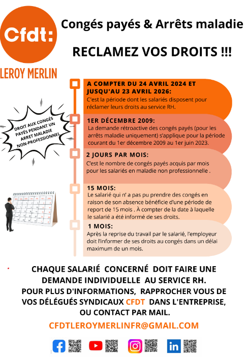 Congés payés et arrêts maladie